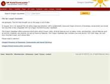 Tablet Screenshot of or-directory.hometownlocator.com